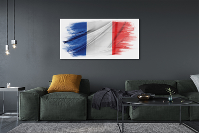 Glass print The flag of france