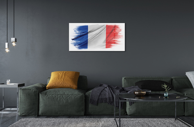 Glass print The flag of france