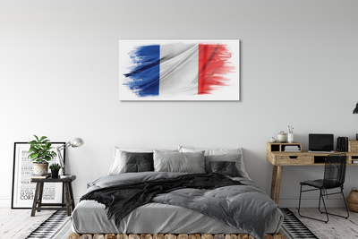 Glass print The flag of france