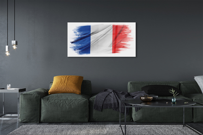 Glass print The flag of france