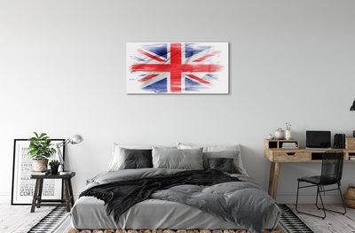 Glass print The flag of great britain