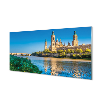 Glass print Spain cathedral of the river
