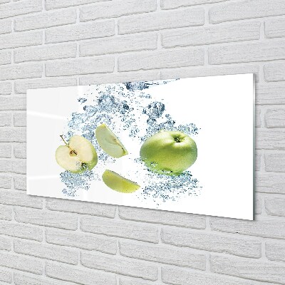 Glass print Apple water sliced
