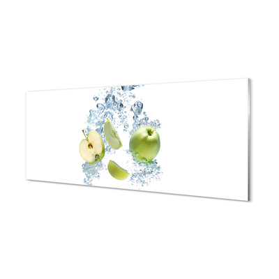Glass print Apple water sliced