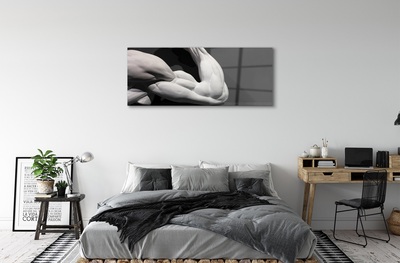 Glass print Black and white muscle