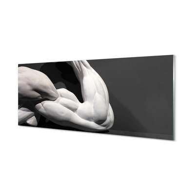 Glass print Black and white muscle
