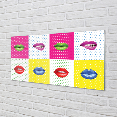 Glass print Colored lips