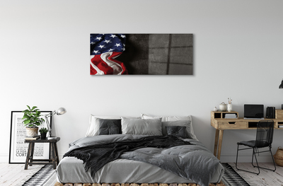 Glass print United states flag