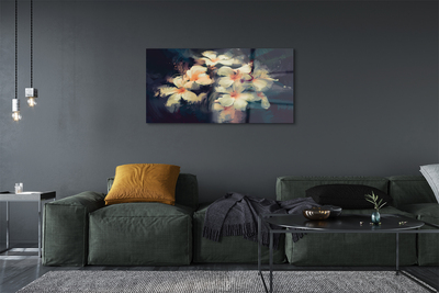 Glass print Picture of flowers