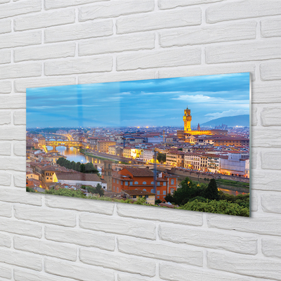 Glass print Italy sunset panorama