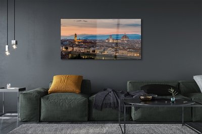 Glass print Italy panorama cathedral mountains