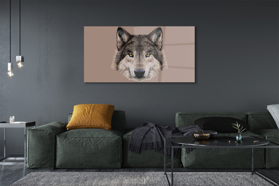 Glass print Painted wolf
