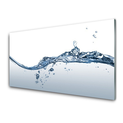 Glass Print Water art blue white