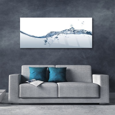 Glass Print Water art blue white