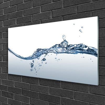 Glass Print Water art blue white