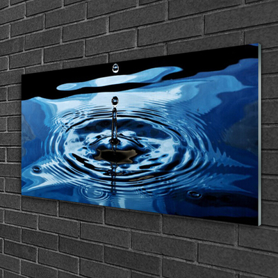 Glass Print Water art blue black