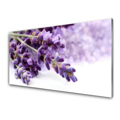 Glass Print Flowers floral purple