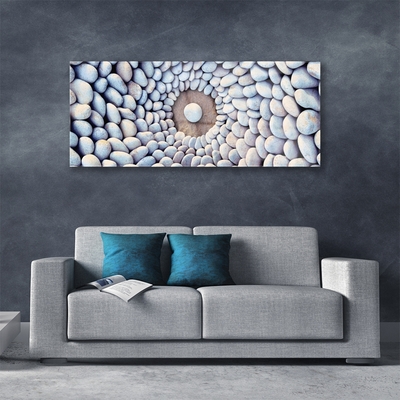 Glass Print Stones art grey