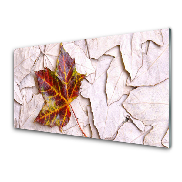 Glass Print Leaves floral multi