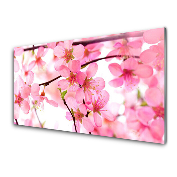 Glass Print Flowers floral pink