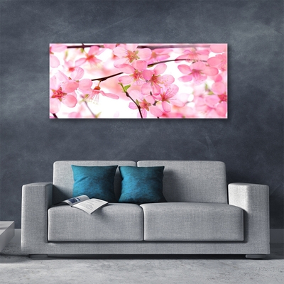 Glass Print Flowers floral pink