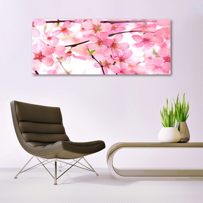 Glass Print Flowers floral pink