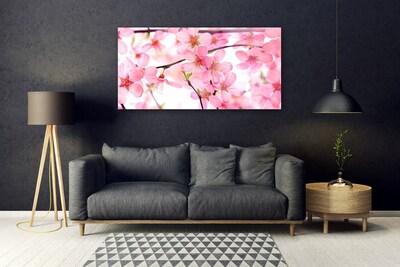 Glass Print Flowers floral pink