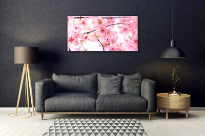 Glass Print Flowers floral pink