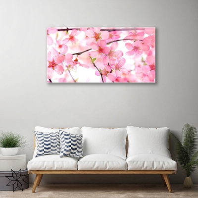 Glass Print Flowers floral pink