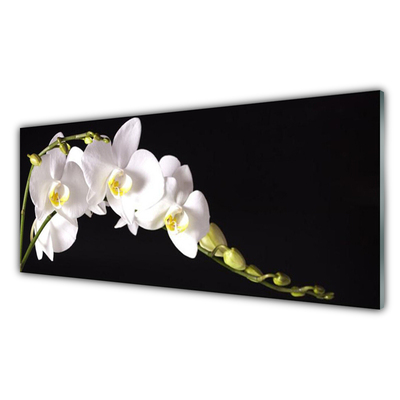 Glass Print Flowers floral white