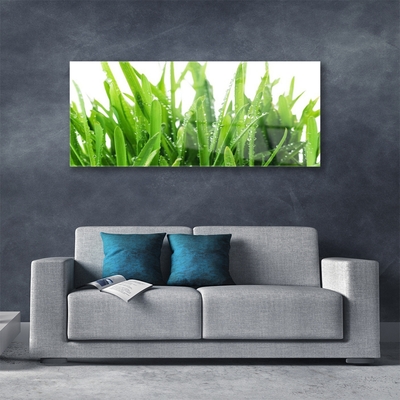 Glass Print Grass floral green