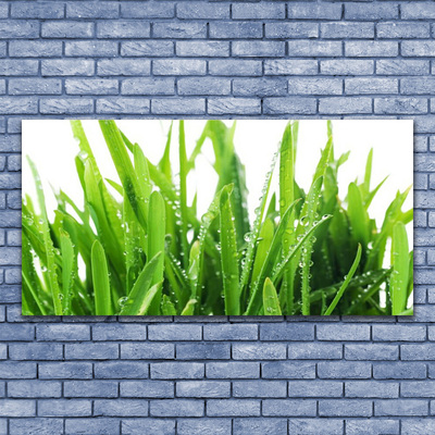 Glass Print Grass floral green