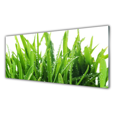 Glass Print Grass floral green