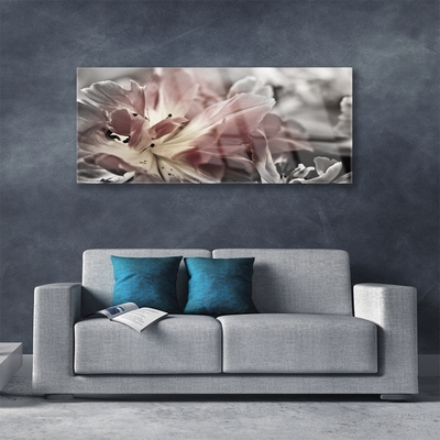 Glass Print Abstract art grey