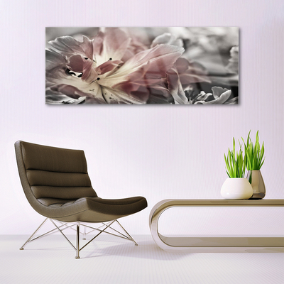 Glass Print Abstract art grey