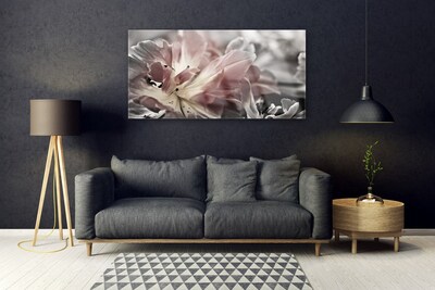 Glass Print Abstract art grey