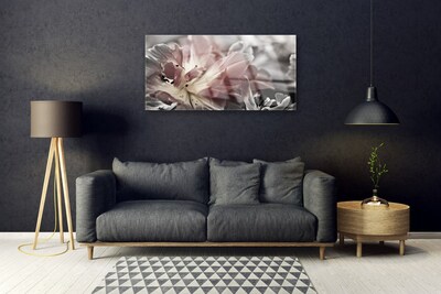 Glass Print Abstract art grey