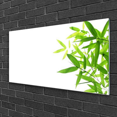 Glass Print Leaves floral green