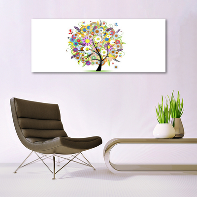 Glass Print Tree art multi