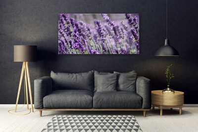 Glass Print Flowers floral purple