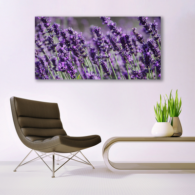 Glass Print Flowers floral purple