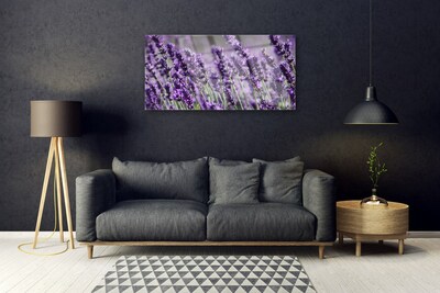 Glass Print Flowers floral purple