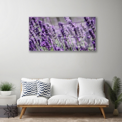 Glass Print Flowers floral purple