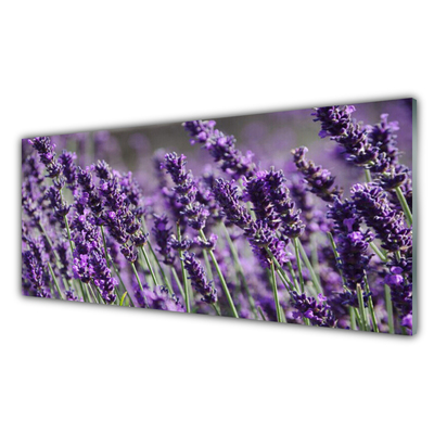 Glass Print Flowers floral purple