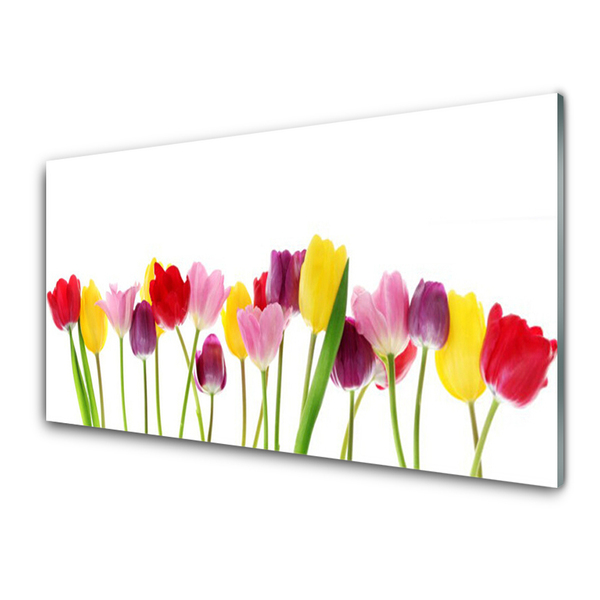 Glass Print Tulips floral multi