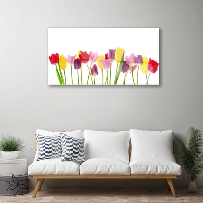 Glass Print Tulips floral multi