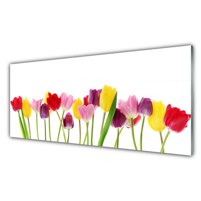 Glass Print Tulips floral multi