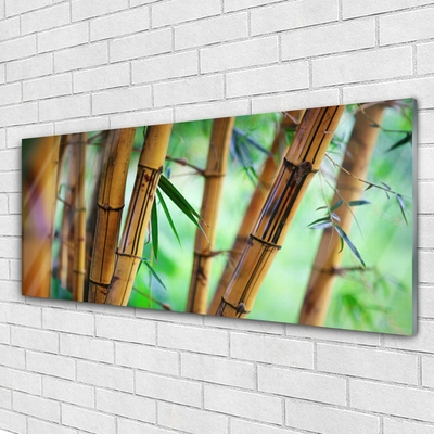 Glass Print Bamboo nature yellow