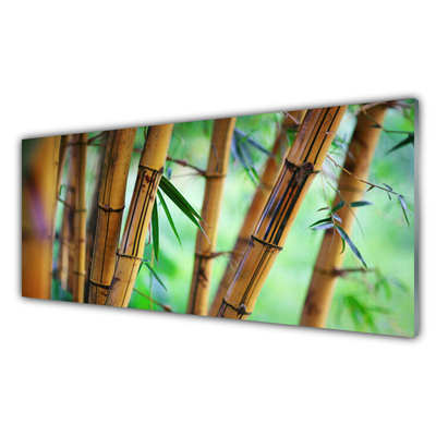 Glass Print Bamboo nature yellow