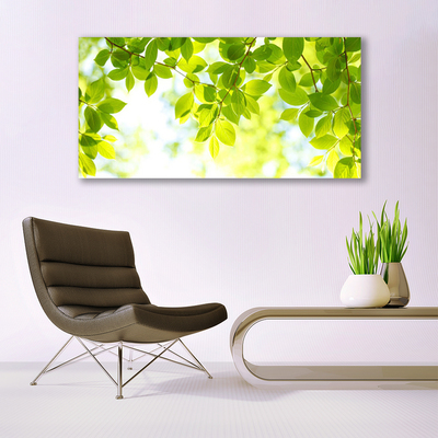 Glass Print Leaves nature green